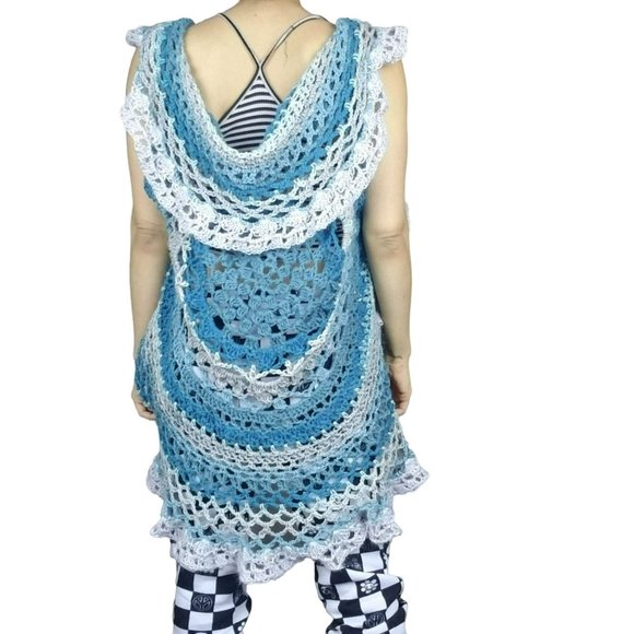 Hand Crafted Sweaters - Handmade Crochet Mandala Circle Vest